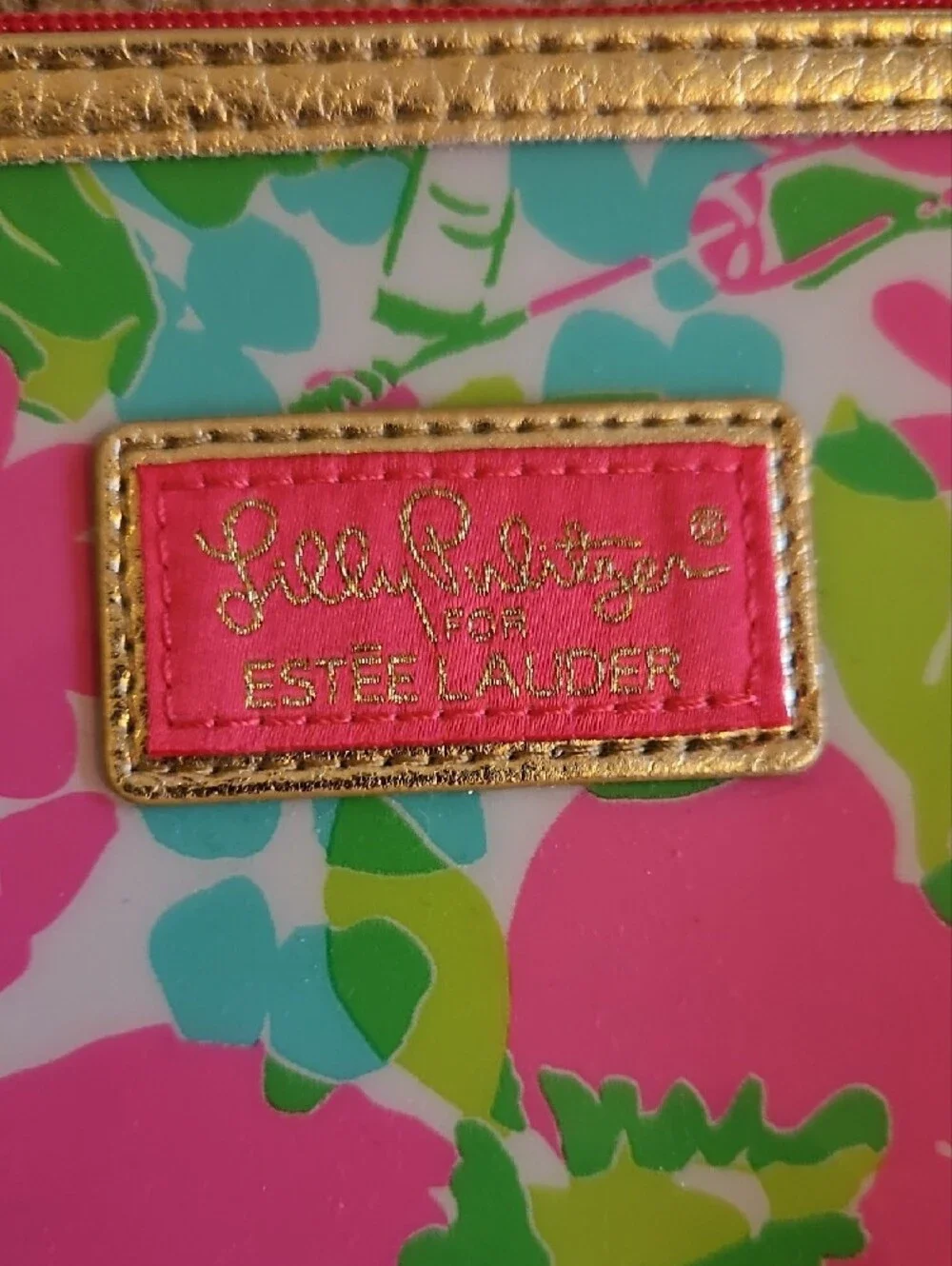 Lilly Pulitzer For Estee Lauder Small Floral Cosmetic Bag